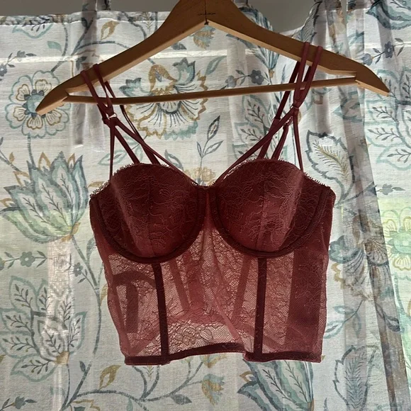 2 Victoria’s Secret sexy lace bustier corset bras 34B - Picture 3 of 13